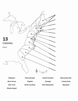 13 Colonies Map Worksheet Awesome Mrs Caldwell S social Stu S Class
