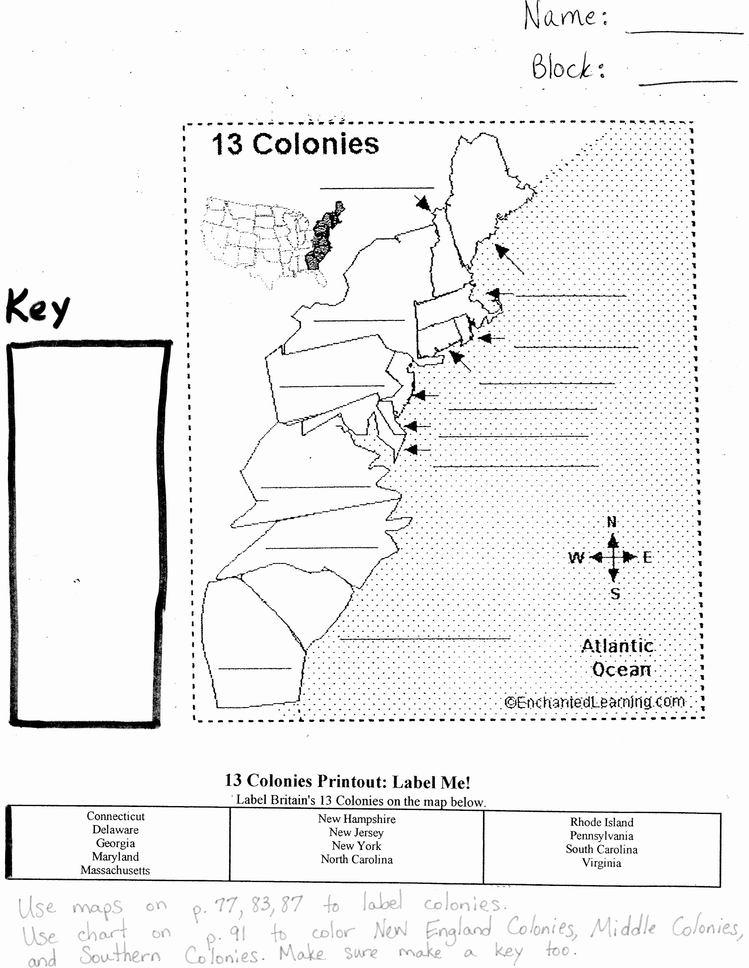 13 Colonies Map Worksheet Lovely 13 Colonies Blank Map Game
