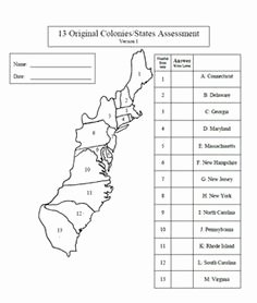 13 Colonies Map Worksheet Luxury 13 Colonies Maps and Charts On Pinterest