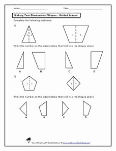 2 Dimensional Shapes Worksheet Beautiful Making Two Dimensional Shapes Kindergarten 1st Grade