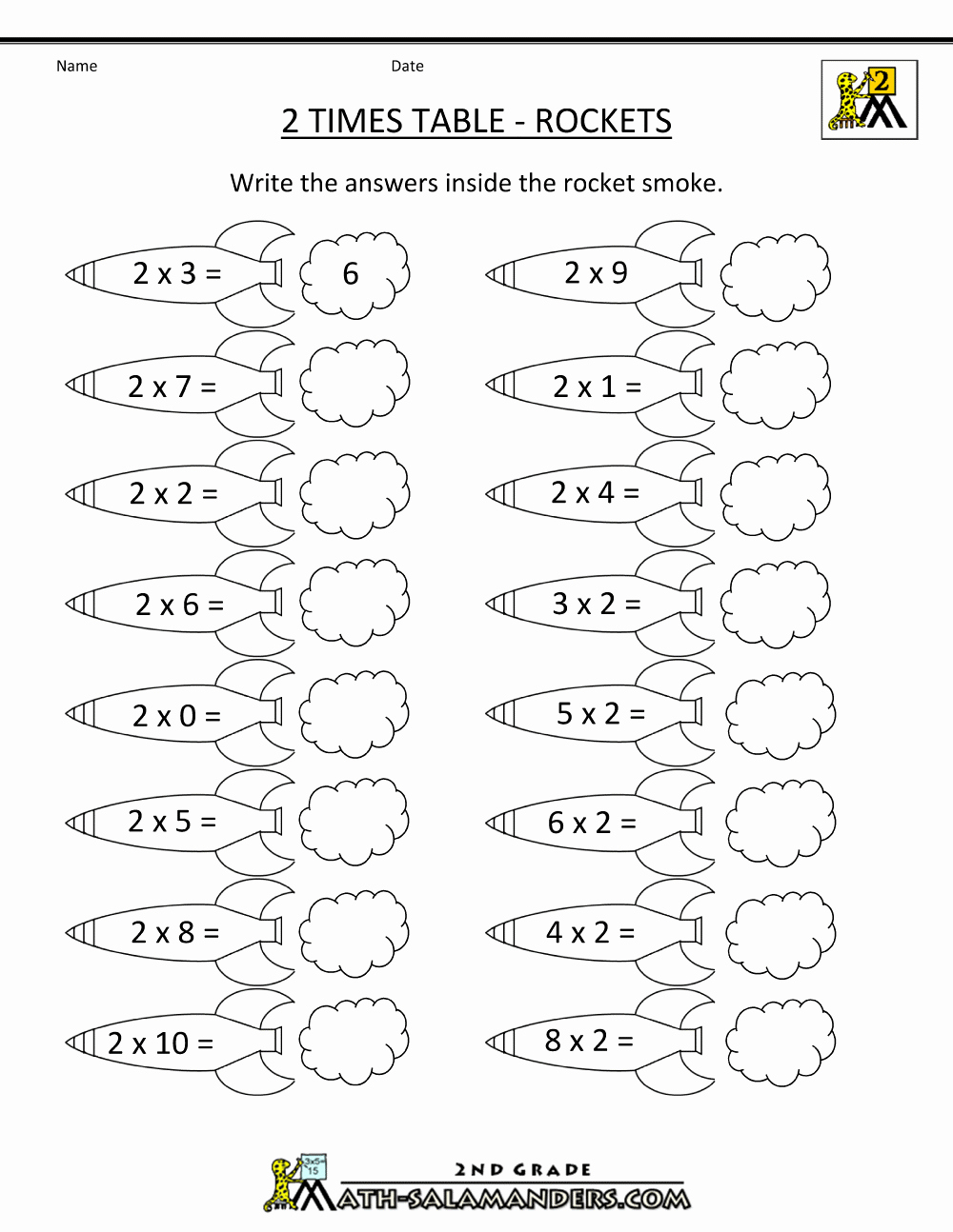 2 Times Table Worksheet Awesome 2 Times Table