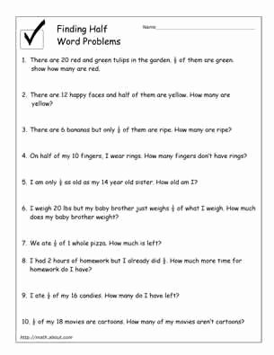 2nd Grade Fractions Worksheet Inspirational What are some Good Second Grade Math Menu Word Problems
