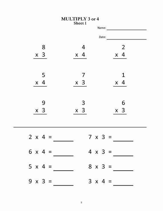2nd Grade Math Worksheet Pdf Unique Multiplication Worksheets for Grade 2 &amp; 3 20 Sheets Pdf