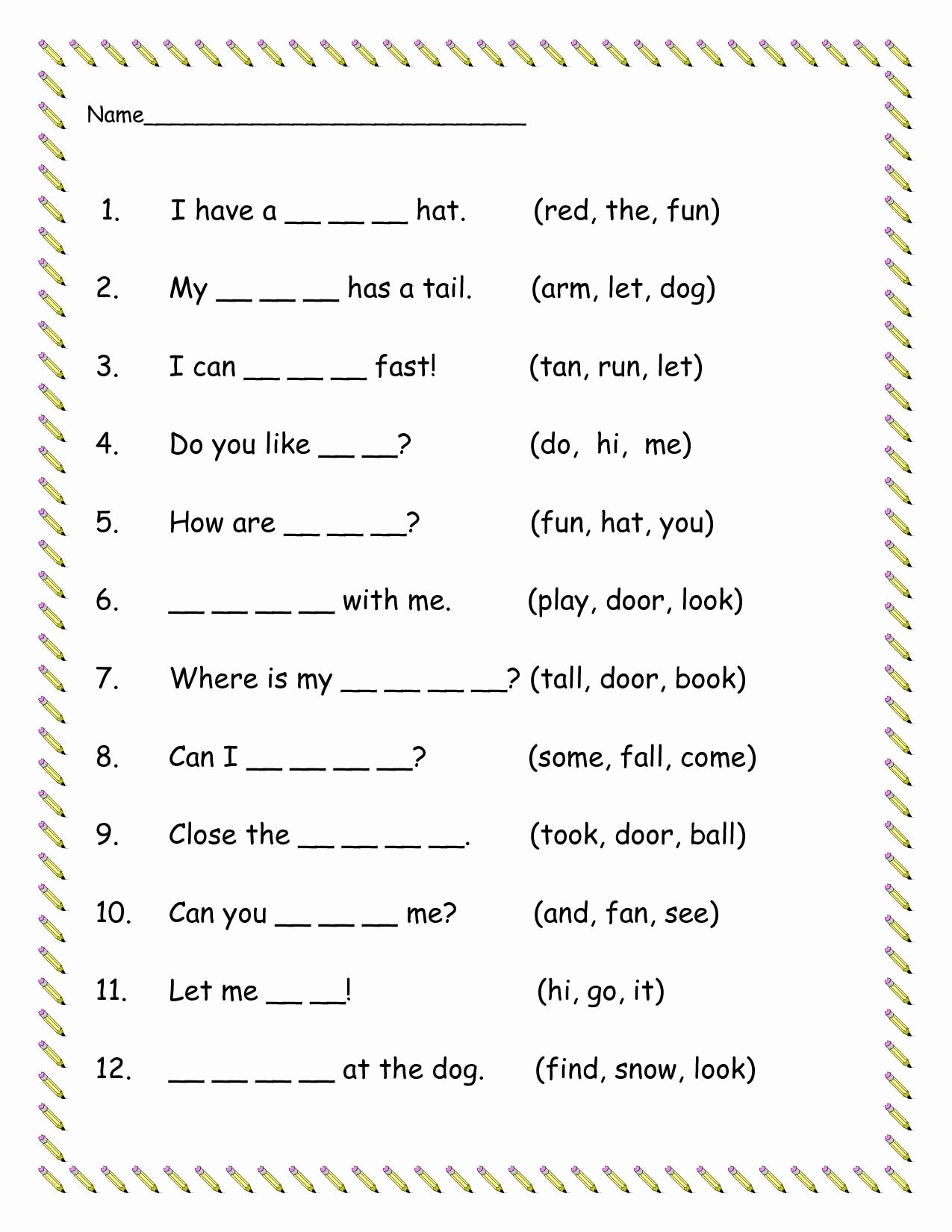 2nd Grade Sight Words Worksheet Fresh Pin On 1st Grade Wod Work