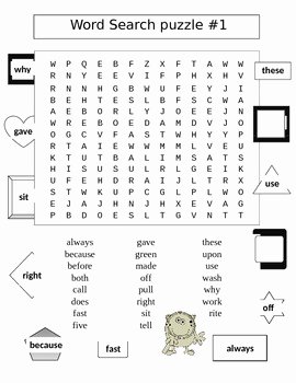 2nd Grade Sight Words Worksheet Lovely Second Grade Sight Words Word Search Puzzles 2 Puzzles