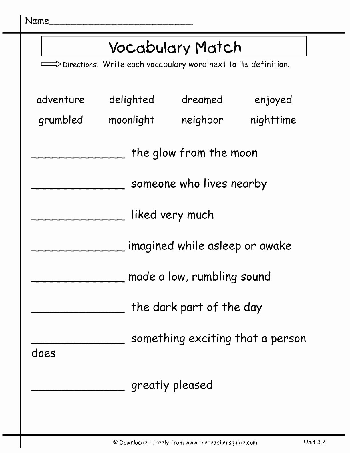 2nd Grade Vocabulary Worksheet Unique Wonders Second Grade Unit Three Week Two Printouts