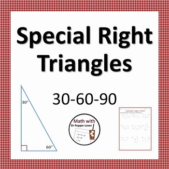 30 60 90 Triangles Worksheet New Special Right Triangles 30 60 90 Practice Worksheet by Dr