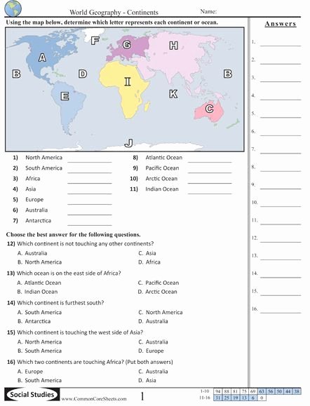 3rd Grade social Studies Worksheet Lovely World Geography Worksheets