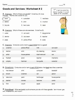 4.4 Biomes Worksheet Answers Awesome Goods and Services Economics Skill Sheets by Lessons4now
