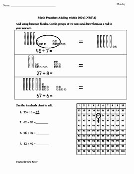 4 Nbt 1 Worksheet Unique 1 Nbt 4 Adding within 100 First Grade Mon Core Math