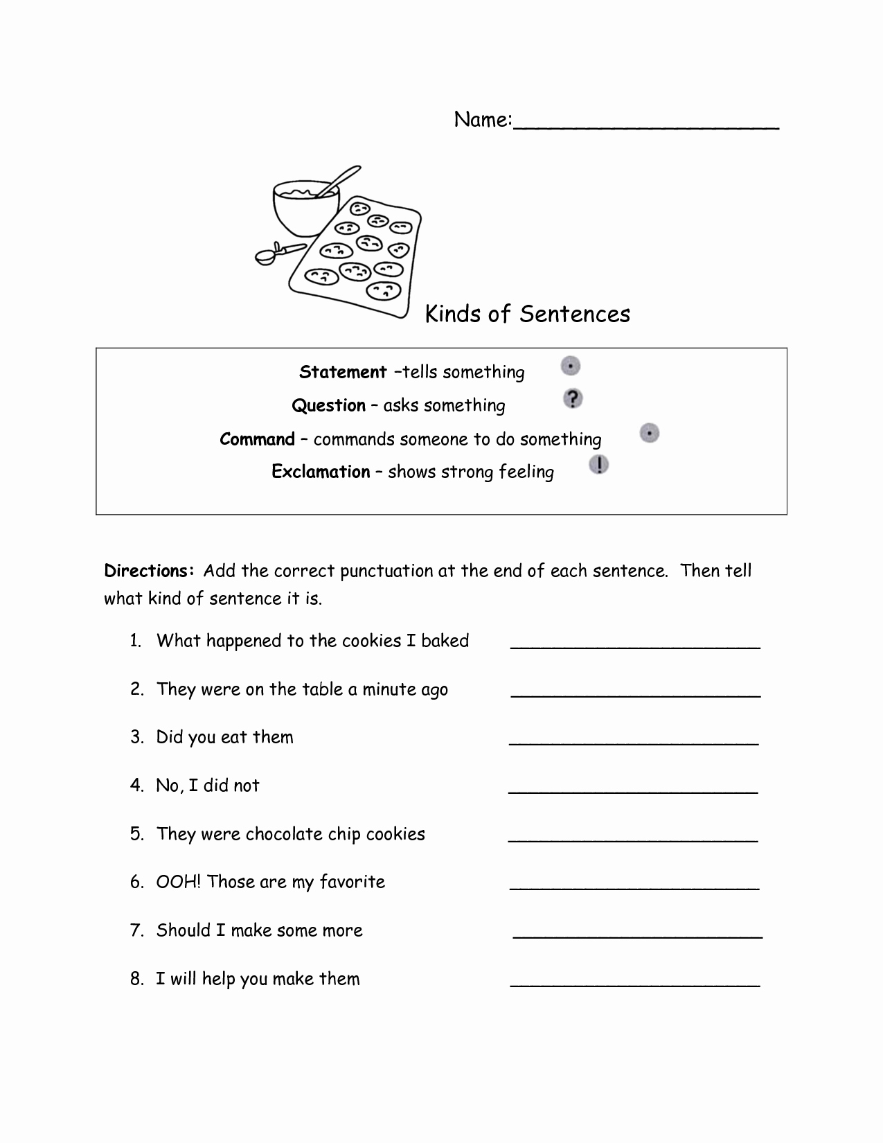 4 Types Of Sentences Worksheet Fresh 14 Best Of 4 Types Sentences Worksheets 4