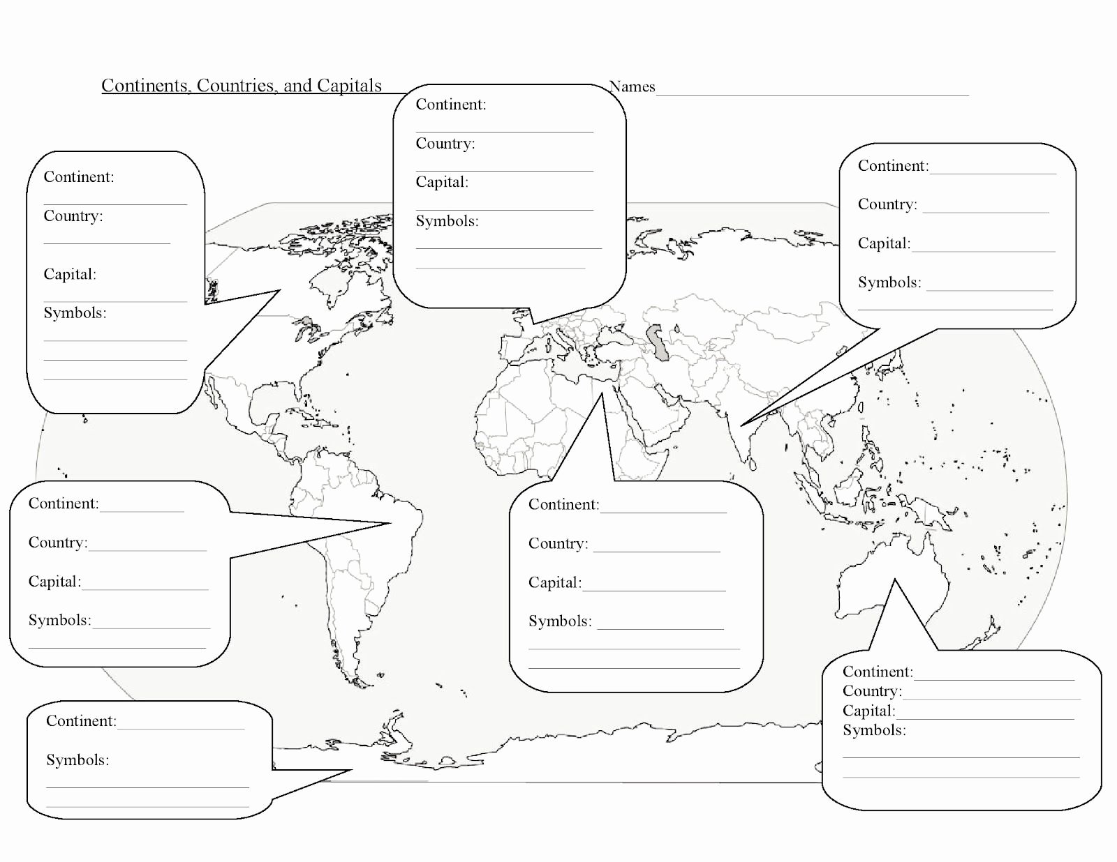 5 themes Of Geography Worksheet Unique 7 Continents Worksheet Pdf