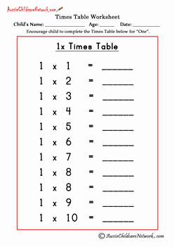 6 Times Table Worksheet Best Of Multiplication Times Tables Worksheets Aussie Childcare
