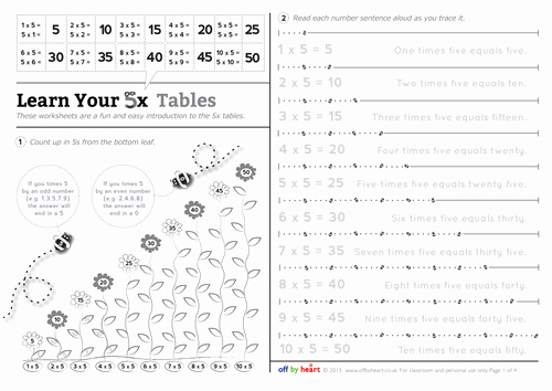 6 Times Table Worksheet Luxury 5 Times Table Worksheet &amp; Activities by Carolynrouse