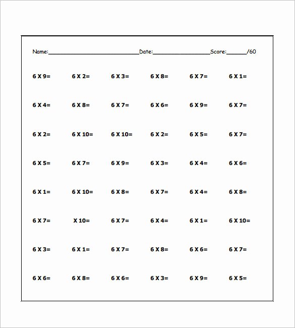 6 Times Table Worksheet New 15 Times Tables Worksheets Free Pdf Documents Download