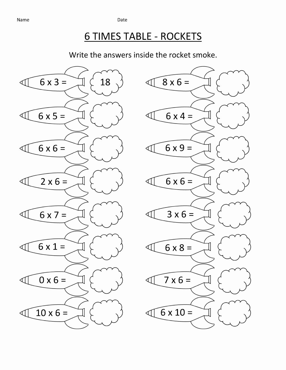 6 Times Table Worksheet Unique 6 Times Table Worksheets Printable
