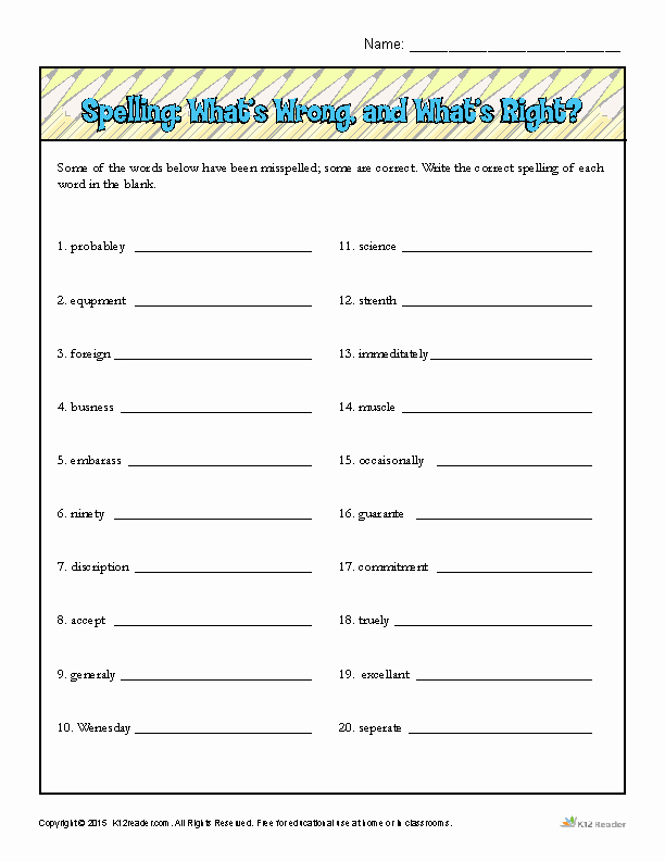 spelling-for-6th-graders-worksheets