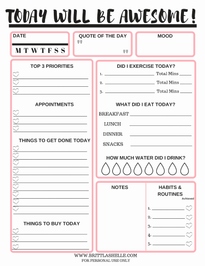 7 Habits Worksheet Pdf Best Of Setting Goals Free Daily Goals Worksheets In 7 Colors