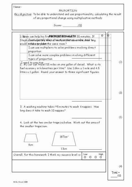 7th Grade Proportions Worksheet Awesome Proportion Worksheet for 7th 9th Grade