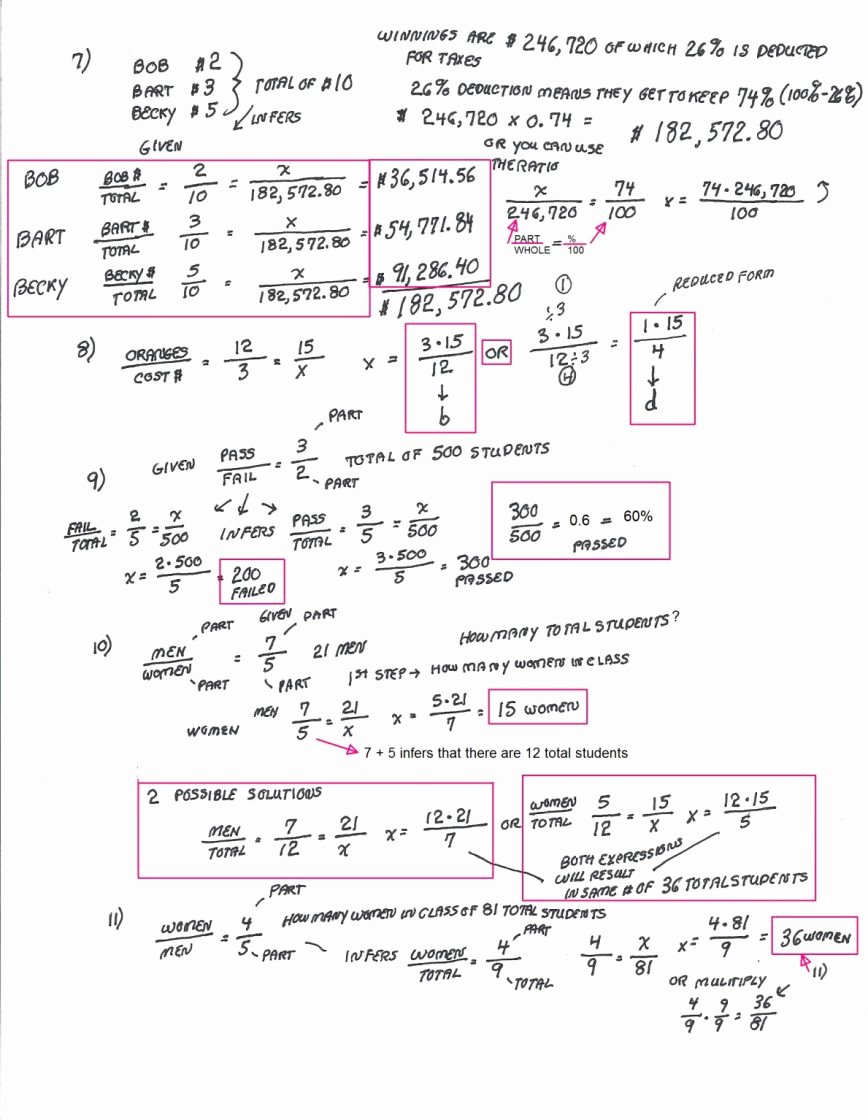 7th Grade Proportions Worksheet