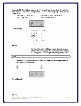 7th Grade Proportions Worksheet Fresh Real World Math Examples Ratios and Proportions