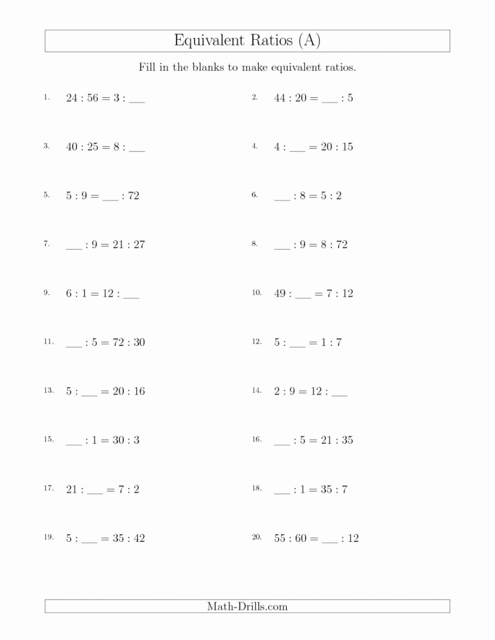 7th Grade Proportions Worksheet Inspirational 7th Grade Math Proportions Worksheets Worksheet Mogenk
