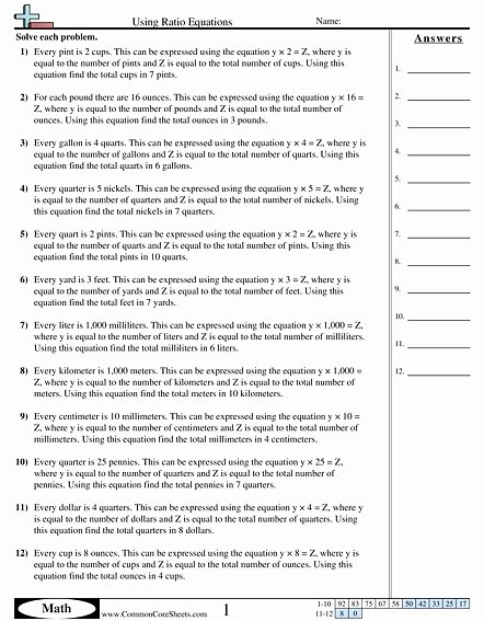 7th Grade Proportions Worksheet Unique 7th Grade Math Ratios and Proportions Worksheets