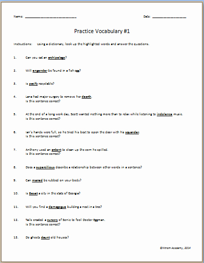 9th Grade Vocabulary Worksheet New 9th Grade Vocabulary Words for the Week Of April 28th