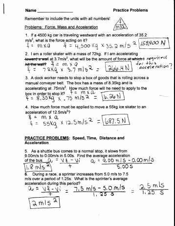 Acceleration Practice Problems Worksheet Awesome Distance and Displacement Worksheet