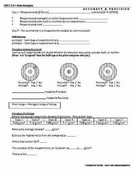 Accuracy and Precision Worksheet Answers Unique Accuracy &amp; Precision In Scientific Measurements by No More