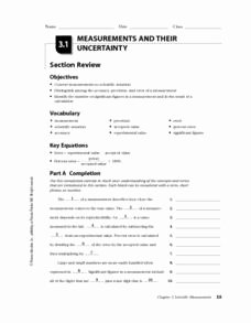 Accuracy and Precision Worksheet Luxury Measurements and their Uncertainty Worksheet for 10th