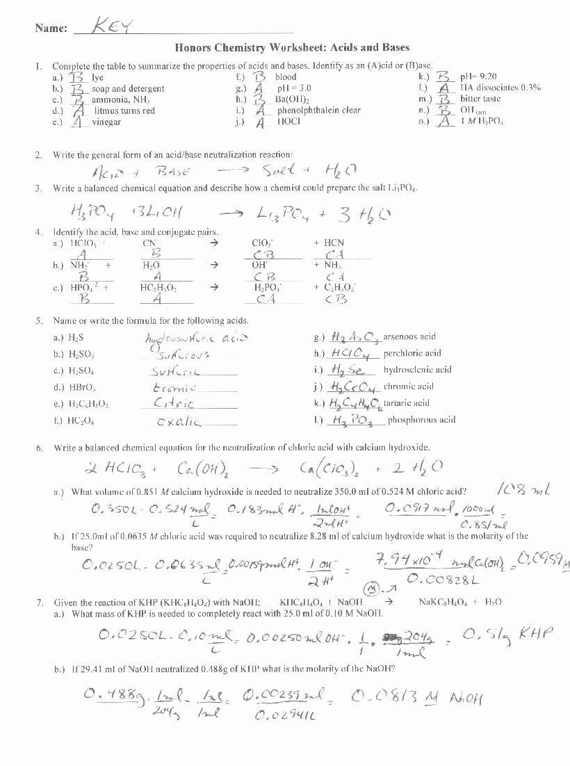 Acid and Base Worksheet Answers Lovely 12 Best Of Acid Rain and Ph Worksheet Answers