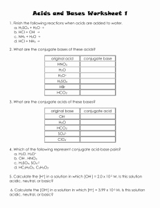 Acid and Base Worksheet Beautiful Acids and Bases Review Sheet Answer Key
