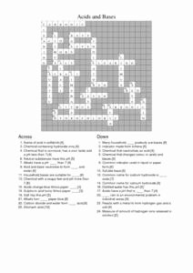 Acid and Bases Worksheet Answers Elegant Answers for Acids and Bases Crossword 8th 12th Grade