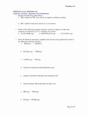Acid Base Reaction Worksheet Best Of Acid Base Reactions Study Resources