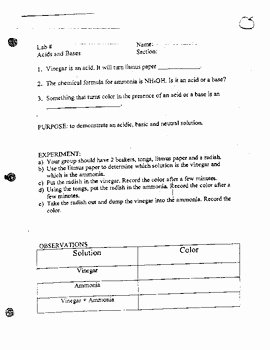 Acid Base Reaction Worksheet Best Of Chemical Reactions solubility Acids and Bases Unit