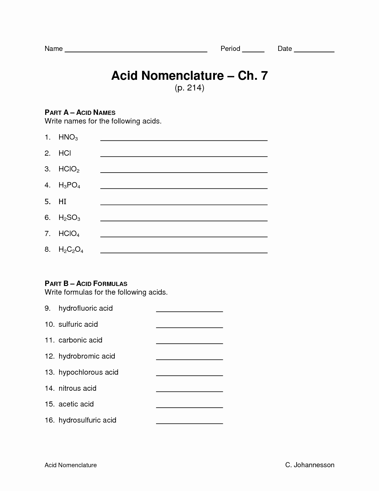 Acids and Bases Worksheet Answers Best Of 15 Best Of Practice Naming Acids Worksheet Naming