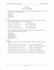 Acids and Bases Worksheet Answers Best Of Acid Base Worksheet Answer Key Acid Base Worksheet