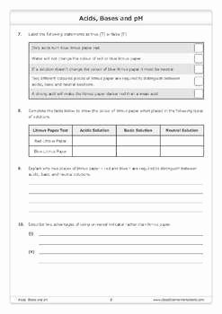 Acids and Bases Worksheet Lovely Acids Bases and Ph [worksheet] by Good Science Worksheets