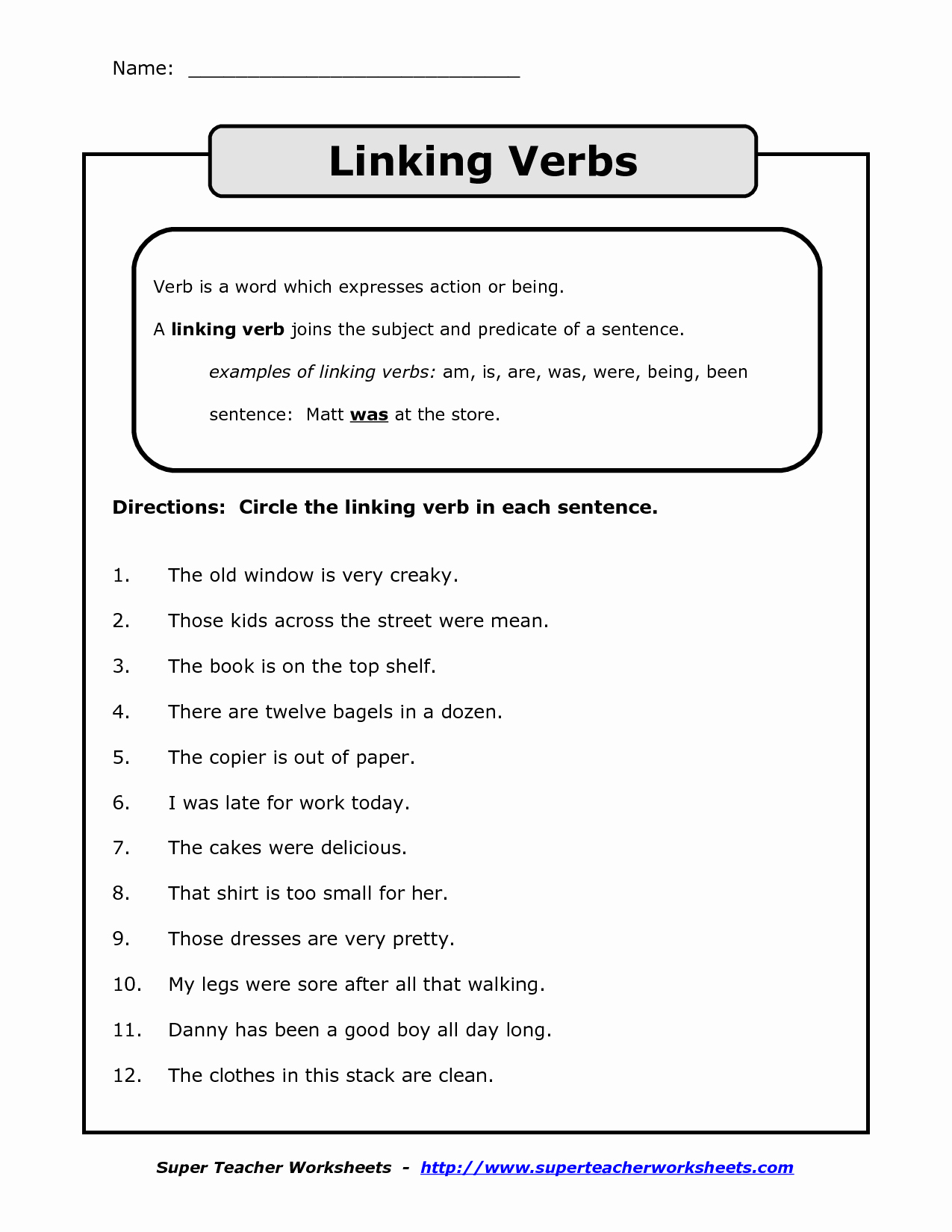Action and Linking Verbs Worksheet Fresh 16 Best Action Verb Linking Verb Worksheet