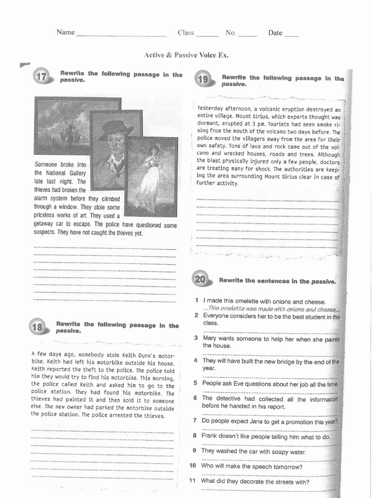 Active Passive Voice Worksheet Lovely Grammar Worksheets Active and Passive Voice with Answers