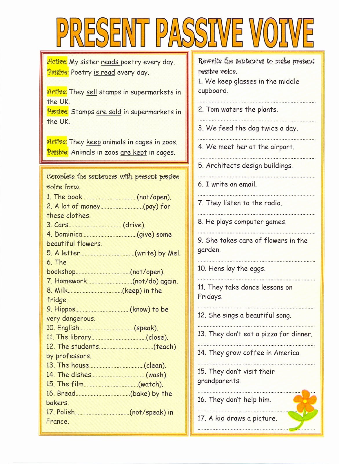 Active Passive Voice Worksheet New Advanced Grammartake The Pen Chessmuseum Template Library