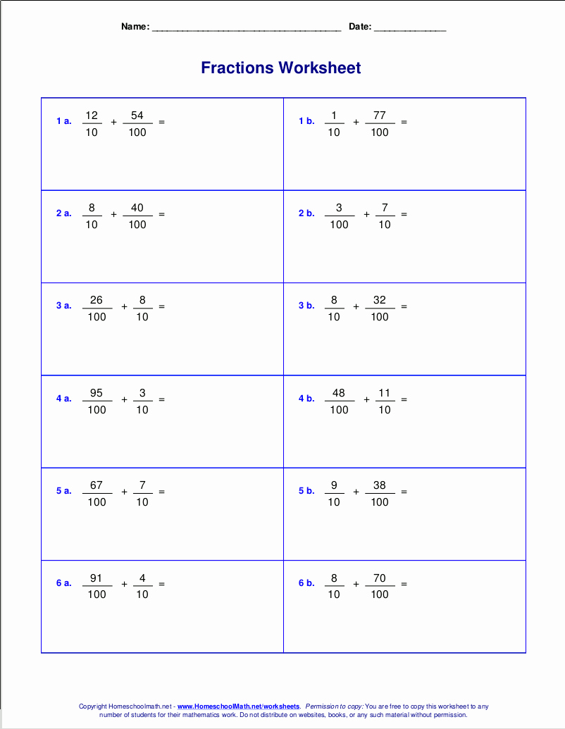 Adding Decimals Worksheet Pdf Awesome Worksheets for Fraction Addition