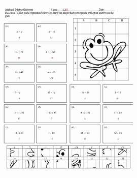 Adding Integers Worksheet Pdf Inspirational Adding and Subtracting Integers Fun Puzzle Activity Sheet