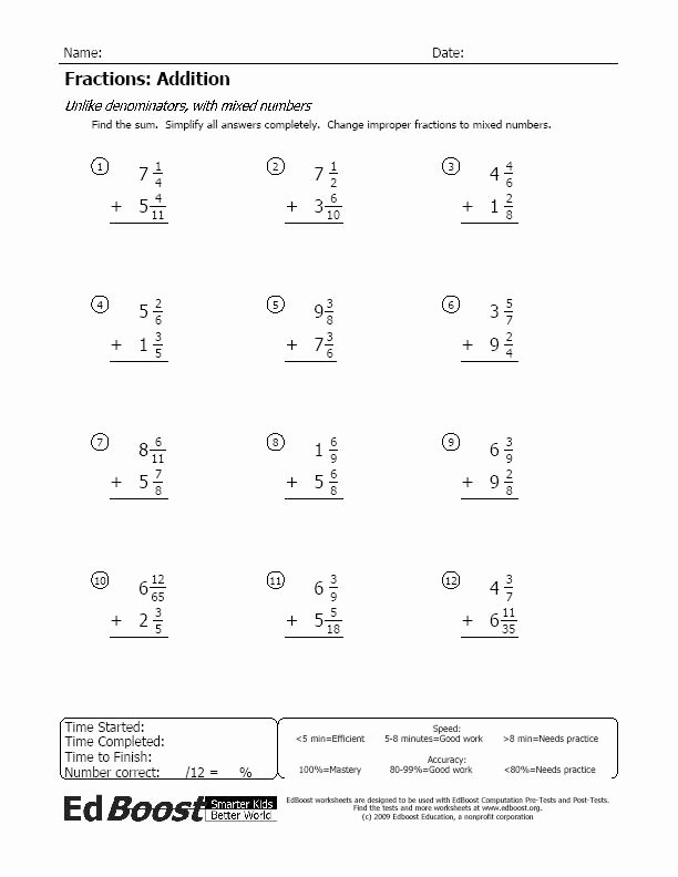 Adding Mixed Numbers Worksheet Beautiful New 875 Fraction Worksheet Review