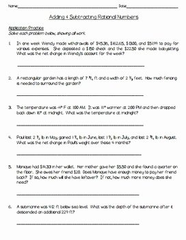 Adding Rational Numbers Worksheet Awesome 39 Adding Rational Numbers Worksheet