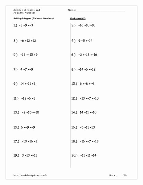 Adding Rational Numbers Worksheet Awesome How to Teach Addition and Subtraction Of Negative Numbers