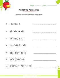 Adding Subtracting Polynomials Worksheet New Adding and Subtracting Polynomials Worksheets with Answers