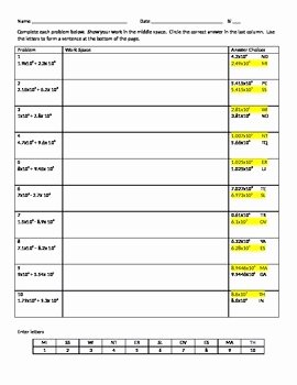 Adding Subtracting Scientific Notation Worksheet New Adding and Subtracting Scientific Notation Puzzle by