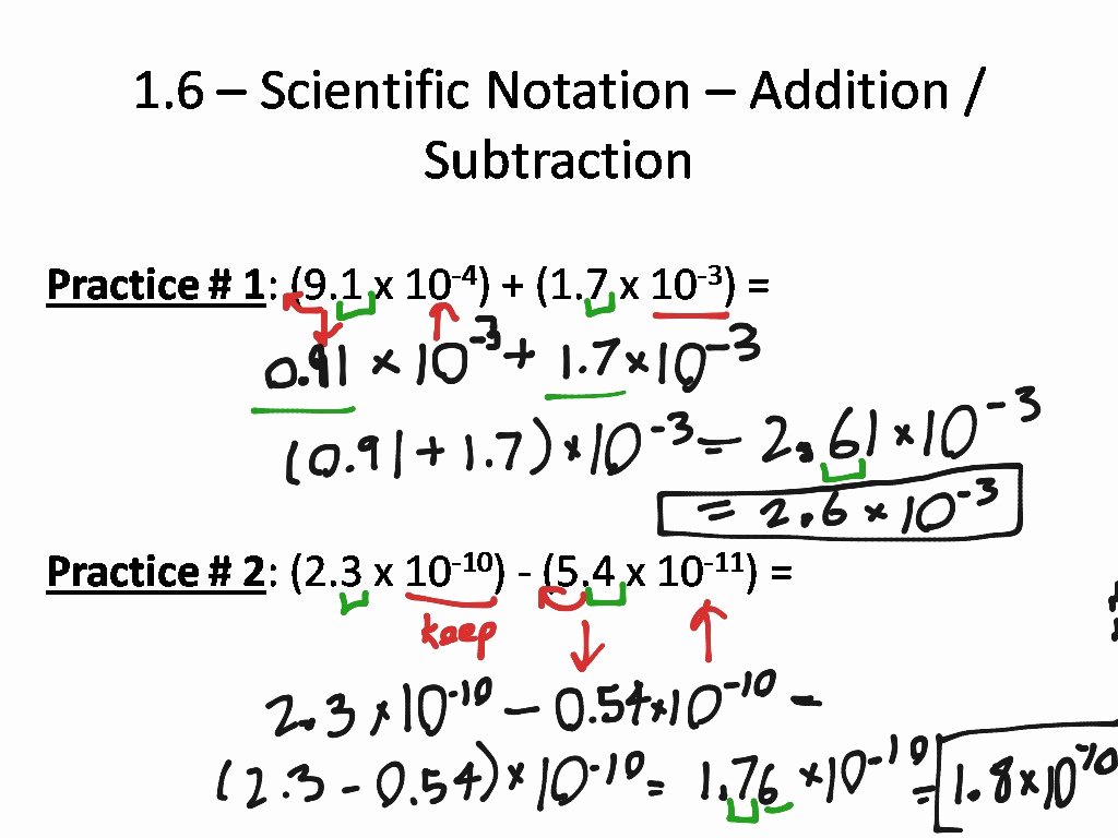 Adding Subtracting Scientific Notation Worksheet New Worksheet Operations with Scientific Notation Grass